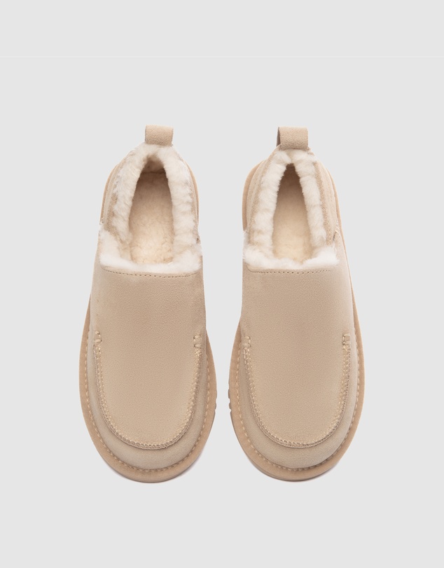 EVERAU - Australian Shepherd Ugg Mireve Cow Suede Upper Loafer Oxfords Flats