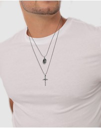 Kuzzoi - ICONIC EXCLUSIVE - Necklace Male Layer Cross 925 Sterling Silver