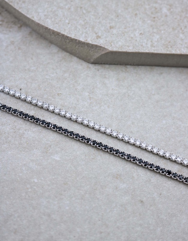 CA Jewellery - Tennis Necklace Silver White