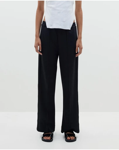Bassike - twill pinstitch detail pant