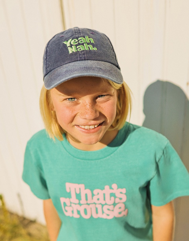 Skwosh - Kids Yeah Nah Cotton Cap in Navy