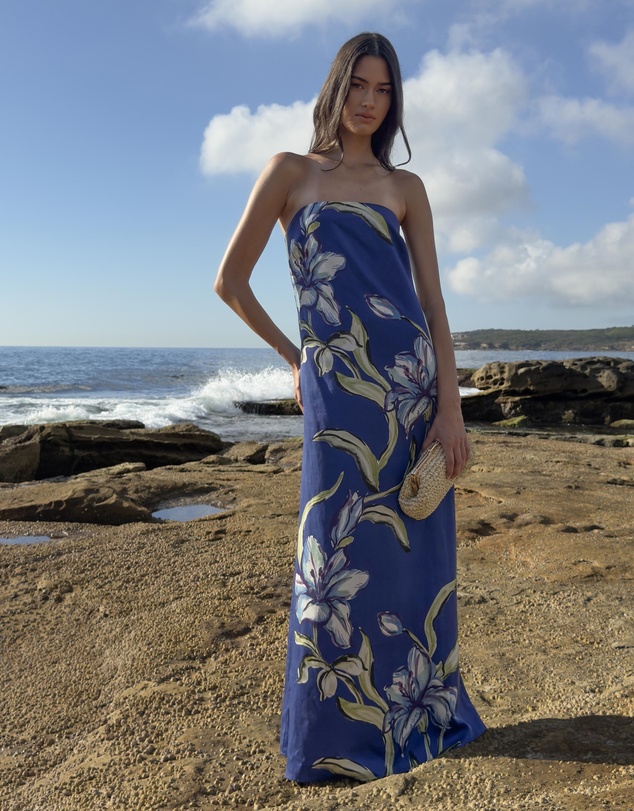 AERE - Allona Strapless Maxi Dress