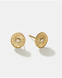 Ichu - Oval starlight stud gold