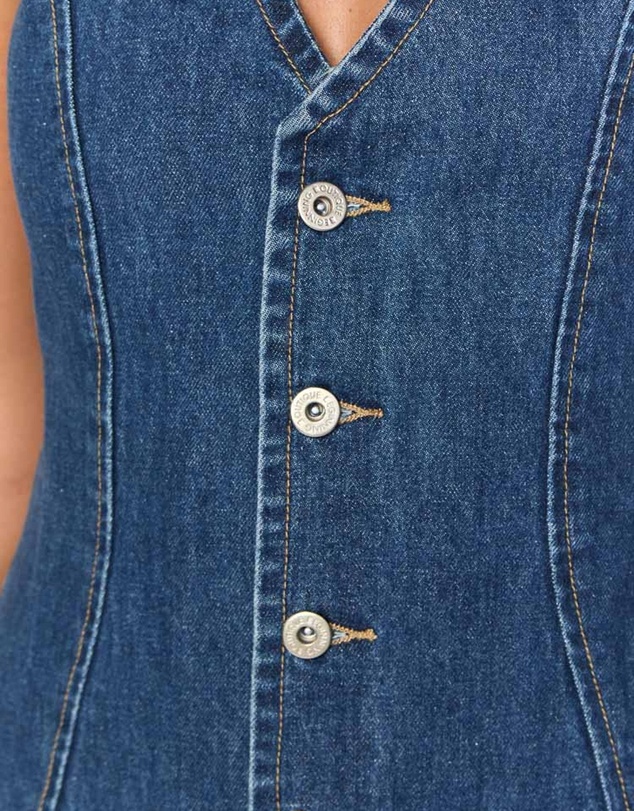 Beginning Boutique - Isla Dark Wash Denim Mini Dress