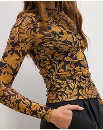 The Fated - Florence Long Sleeve Mesh Top