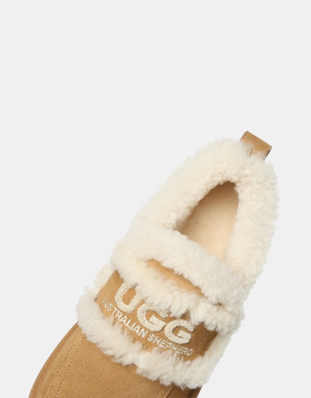 EVERAU - Australian Shepherd Ugg Rilee Loafer Cow Suede Upper House Shoes