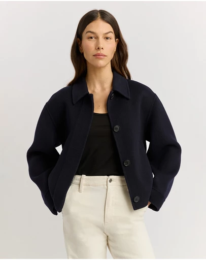 Toorallie - Button Front Wool Jacket