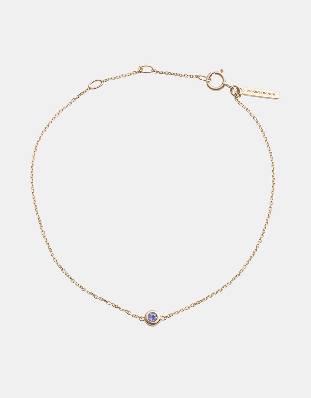 Kirstin Ash - Petite Birthstone Bracelet December Tanzanite