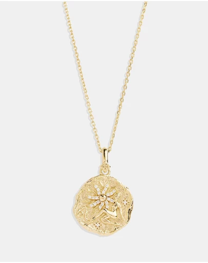 By Charlotte - She Is Leo Zodiac Necklace