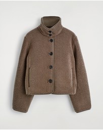 COS - Funnel-Neck Teddy Jacket
