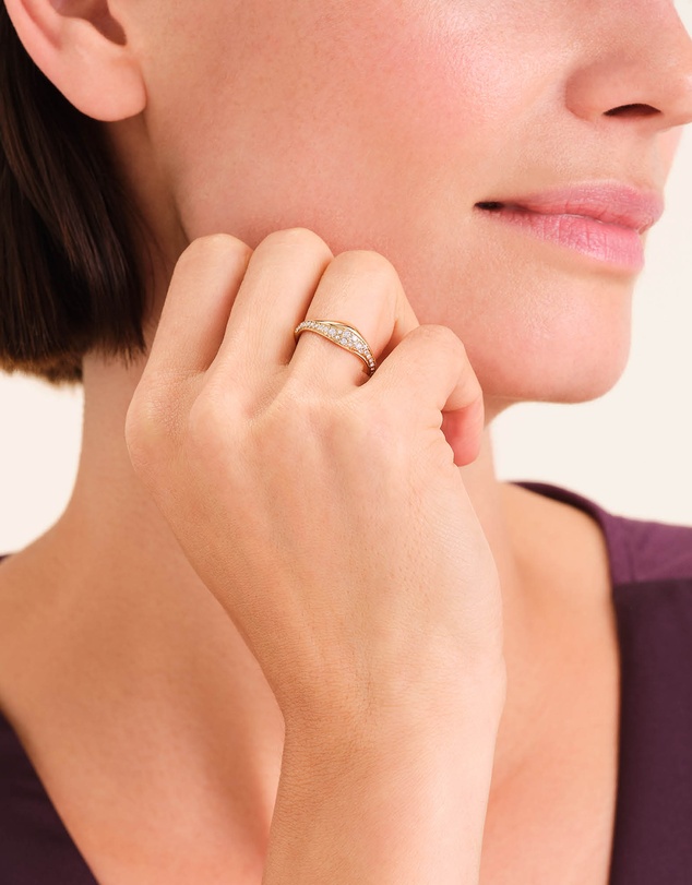 Rosefield - Pavé Wave Gold-Tone Ring
