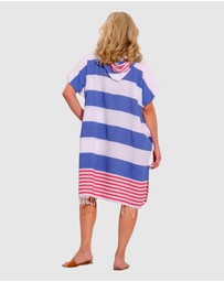 Tolu Australia - Adult Hooded Beach Towel in Sailor Blue – Quick-Dry Swim Poncho for Swimming & Surfing