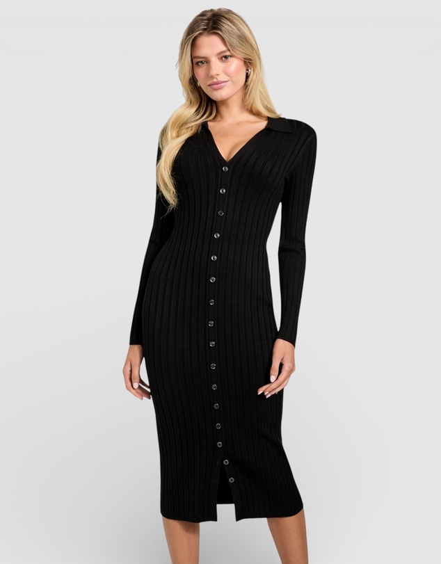 GUESS - Eco Miranda Ribbed Sweater Dress