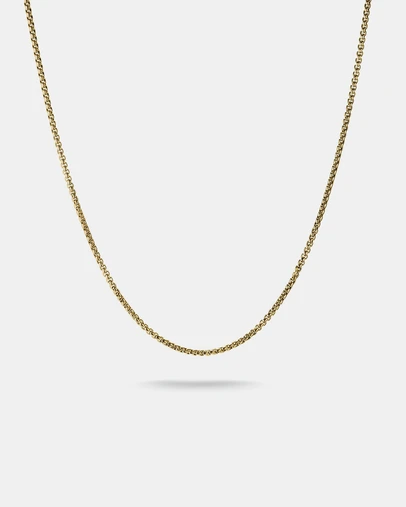 THOMAS SABO - Gold-Tone Stainless Steel Box Chain Necklace 2mm