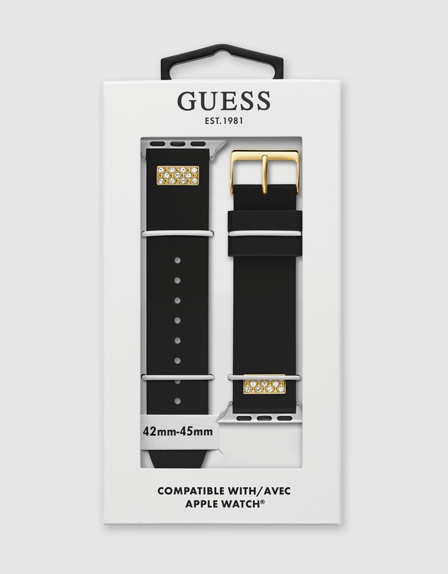 GUESS - Guess Apple Band - Black & Gold Frontier Silicone Stones 42/44/45mm