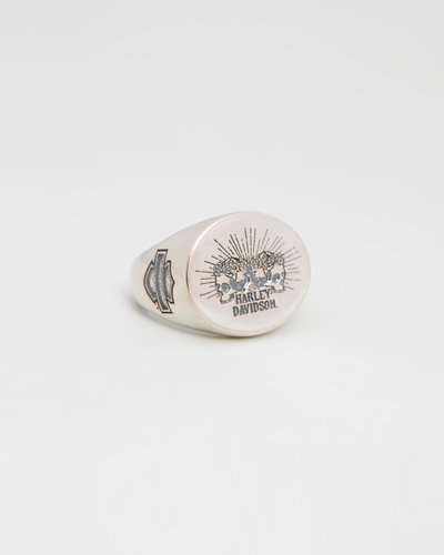 Sterling Silver Oval Signet Ring