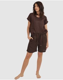CAMIXA - Martina Linen V-Neck T-shirt