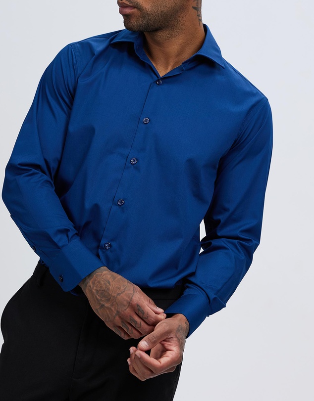 Van Heusen - Euro Tailored Fit Shirt Solid Poplin