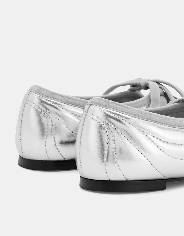 JW PEI - Erika Topstitching Lace-Up Ballet Flats