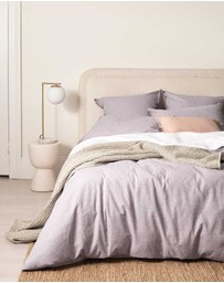 Aura Home - Chambray Fringe Quilt Cover