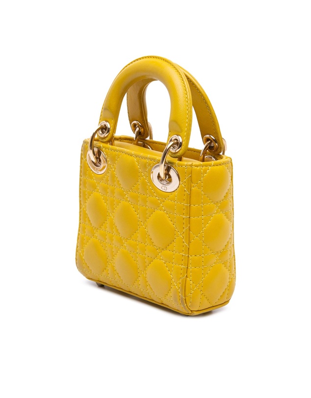 Pre-Loved by Azura Reborn - Pre-Loved Micro Lambskin Cannage Lady Dior