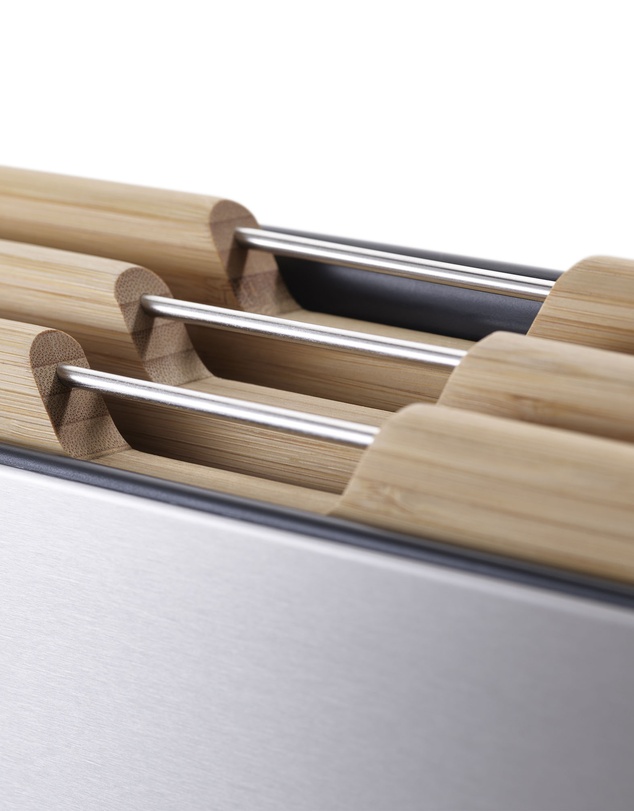 Joseph Joseph - Folio™ Steel Bamboo 3-piece Chopping Board Set with Stainless Steel Storage Case