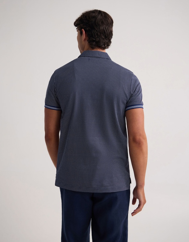 Oxford - Milo Print Jersey Polo With Pocket