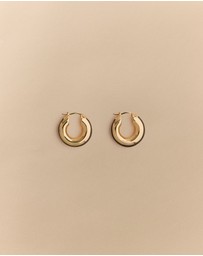 Trenery - Lutra Huggie Earrings in Chocolate