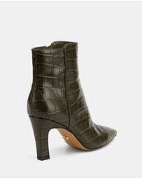 Wittner - Loz Croc Embossed Leather Ankle Boots