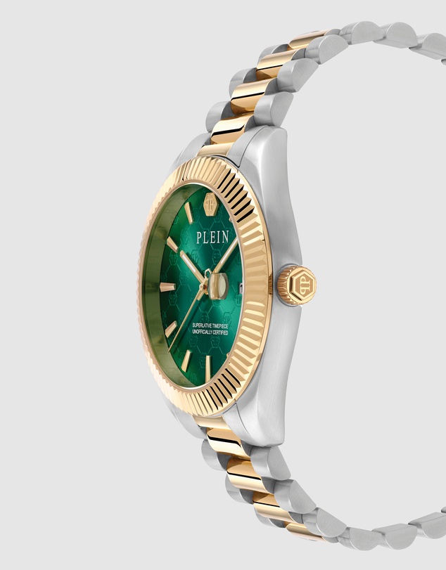 Philipp Plein - Philipp Plein Date Superlative 40mm Green Dial Watch & Gold-Tone Bracelet Gift Set