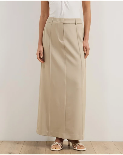 Atmos&Here - Lois Tailored Panelling Maxi Skirt