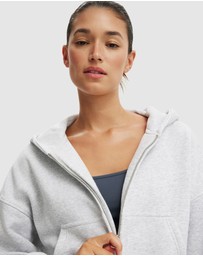 Cotton On - Slouchy Zip Through Fleece Hoodie
