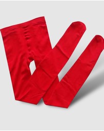 High Heel Jungle - Cherry Red Luxe Opaque Tights