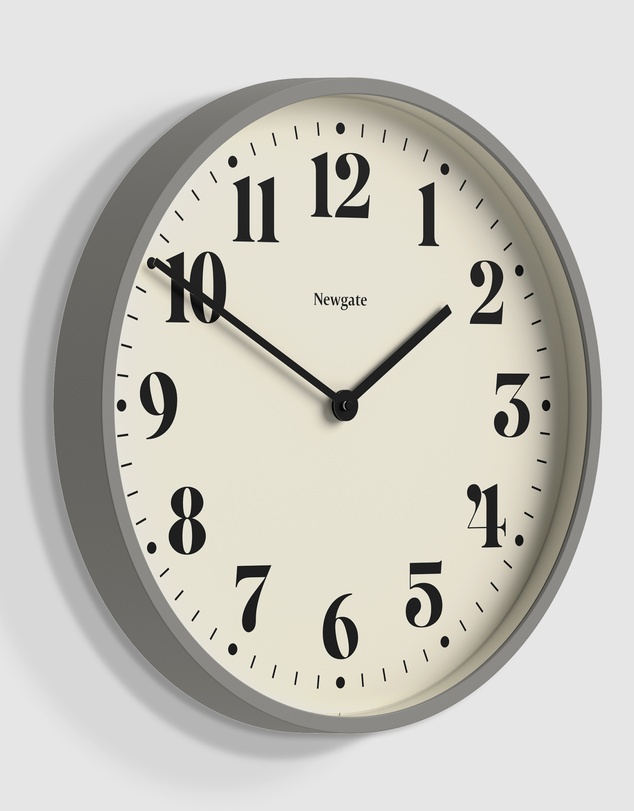 Newgate - Newgate Number Two Wall Clock Matte Posh Grey