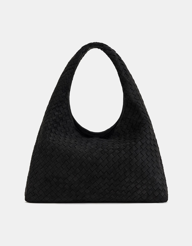 JW PEI - laura Faux Suede Woven Shoulder Bag