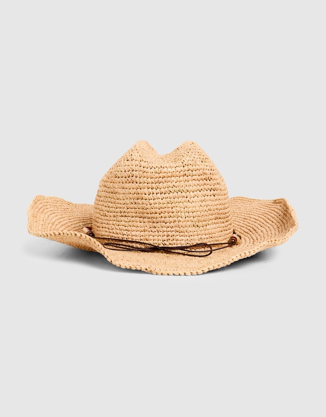 Subtitled - Connie Raffia Cowboy Hat