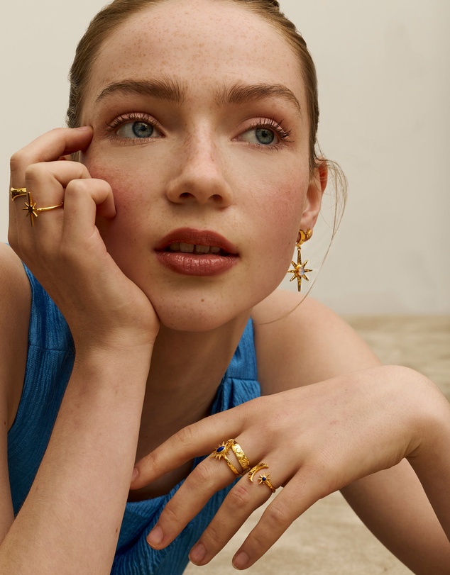 Ottoman Hands - Lapis Moon and Star Stacking Ring