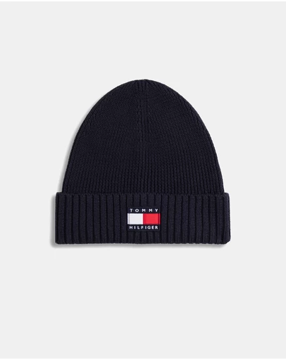 Tommy Hilfiger - Heritage Flag Rib-Knit Beanie - Kids