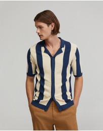 Oxford - Marty Knitted Stripe Shirt