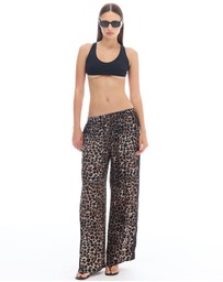THE TALES - Animal Tuxedo Lace Wide Leg Pants
