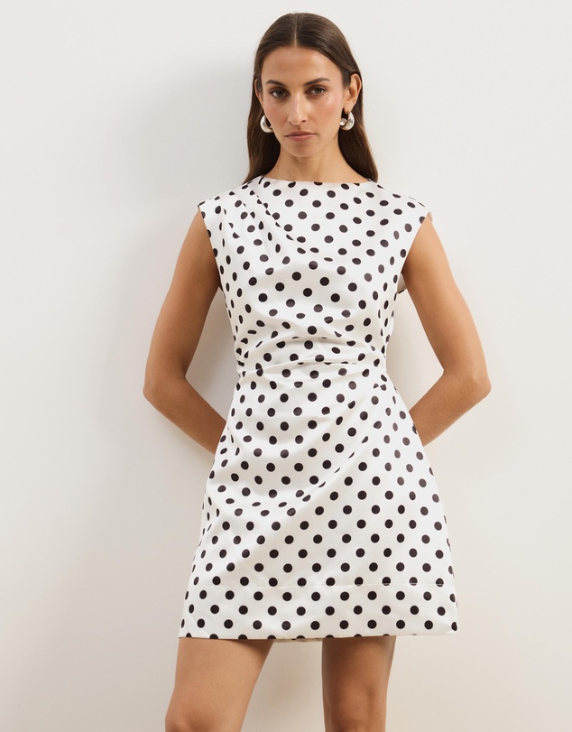 Atmos&Here - Rosie Structured Satin Mini Dress