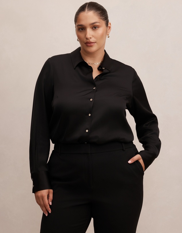 Forever New Curve - Coco Curve Satin Shirt