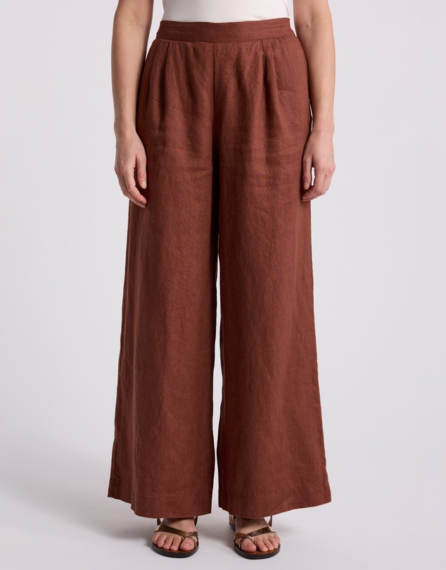 David Lawrence - Prue Wide Leg Linen Pants