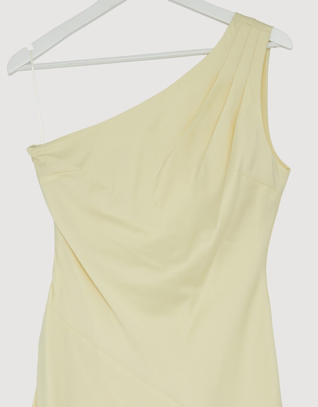 Revibe - Repaired CHANCERY Hallie Satin One Shoulder Drape Maxi Dress - AU 8