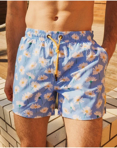 Skwosh - Daisy Baby Men's Eco Swim Shorts in Light Blue