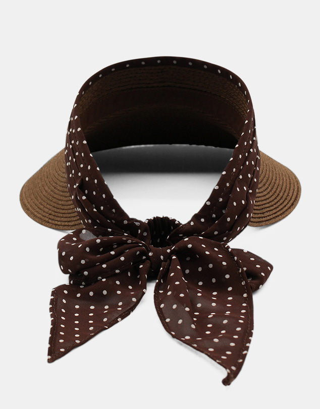 Morgan & Taylor - Bridie Braided Straw Visor in Brown