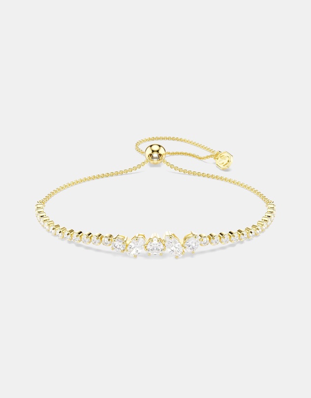 Swarovski - Mesmera Bracelet, Mixed Cuts, White, 18K Gold Finish