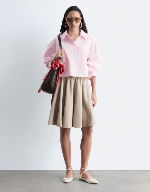 & Other Stories - Cropped Oversized Cotton Shirt