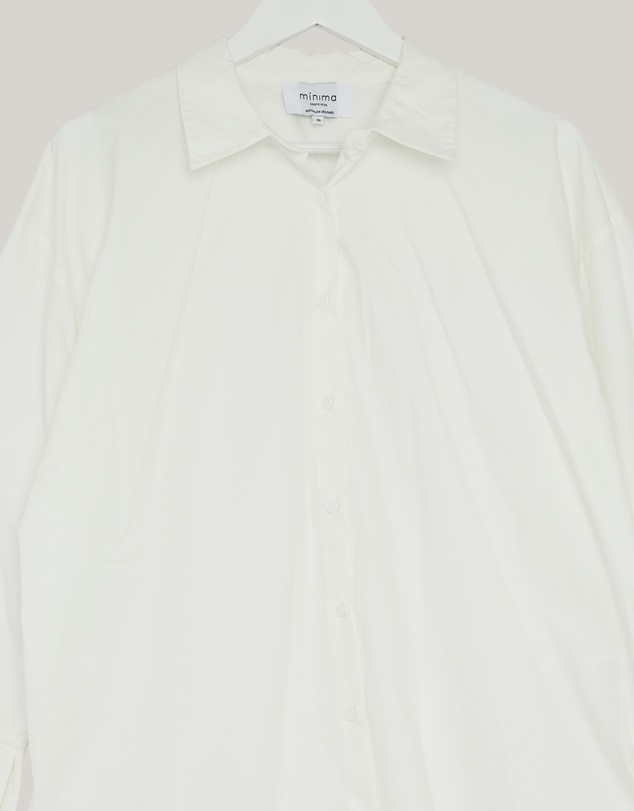 Revibe - Repaired Minima Esenciales Raine Cotton Shirt With Wide Cuffs - AU 10