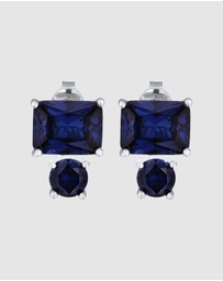 Elli Jewelry - Earrings Stud Sapphire 925 Sterling Silver